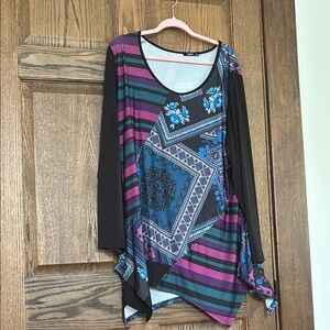Women's Multicolor Patterned Top